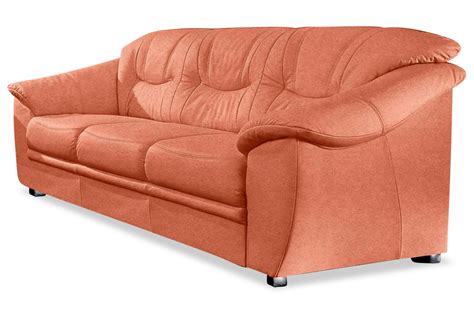 Preise vergleichen und bequem online bestellen! 3er-Sofa - Orange mit Federkern | Sofas zum halben Preis