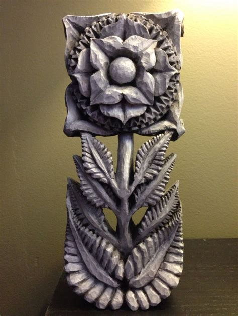 Wood carving, rose, flower, radiata pine by Matthew Fink ...