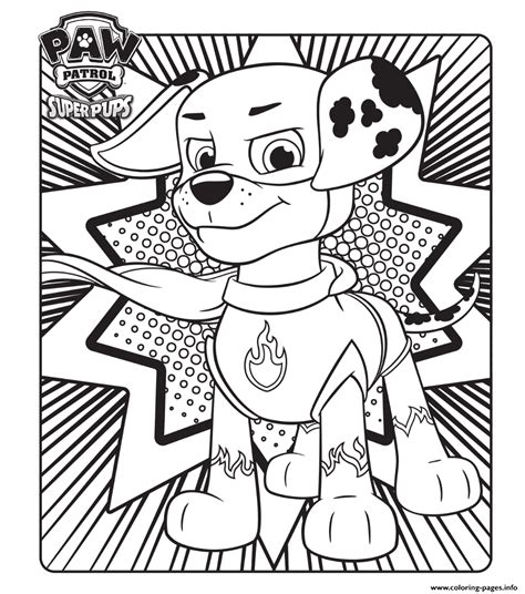 Free printable chase paw patrol coloring pages for kids. Paw Patrol Super Pups Download Coloring Pages Printable