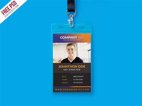 This psd corporate employee id card design set based cmyk 300 dpi. Free Creative Identity Card Design Template PSD | free psd ...