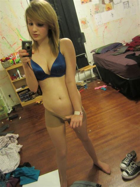 Busty blonde masturbates in purple panties and high heels. There's nothing here ;) — in-pantyhose: Selfshot of a cute ...