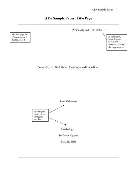 Student title page elements the title page includes the following elements: Cover Page For Apa Paper - 101+ Cover Letter Samples