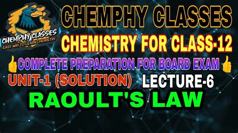 Raoult's law the partial pressure exerted by a solution component is equal to the product of the component's mole fraction in the solution and its equilibrium vapor pressure in the pure state semipermeable membrane a membrane that selectively permits passage of certain ions or molecules van't hoff factor (i) #unit - 1 SOLUTION#limitation of HENRY'S law # and # ...