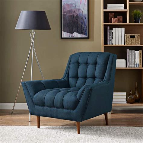 Transform any corner into a cozy reading nook with an armchair or a tufted chair with plenty of cushions. Response Azure Fabric Tufted Armchair - #13H87 | Lamps ...