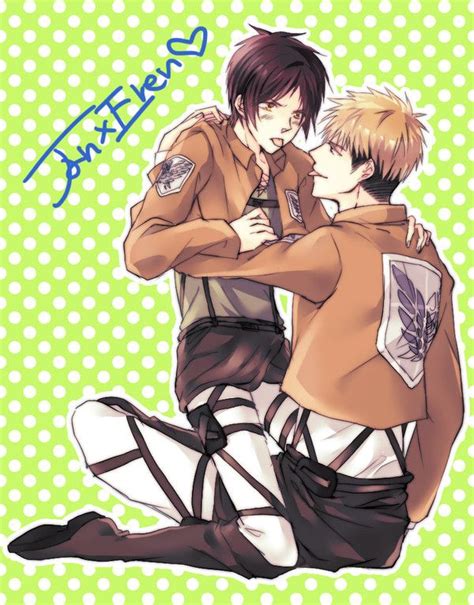 Armin had let it slip that he had a crush on eren to the wrong friend (no names mentioned, but, jean kirschstein) and the rumor spread like wildfire around the small high school. Pin by 「 しゃぶ .」 on Jean x Eren | Anime, Zelda characters ...