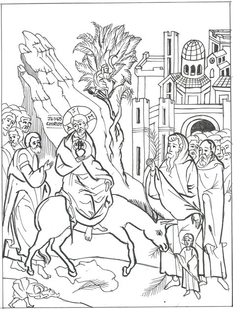 Jesus on palm sunday coloring page. Palm-Sunday.jpg (2040×2710) | Palm sunday, Coloring pages ...