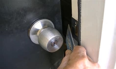 If the door remains locked, insert a credit card between the latch and door frame, and wiggle it as you turn the knob. 12 Ways to Open a Locked Bathroom Door
