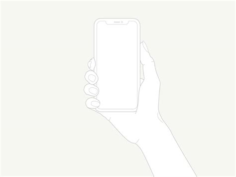 Download Line Art Draw iPhone X In Hand Mockup | Free PSD Template ...
