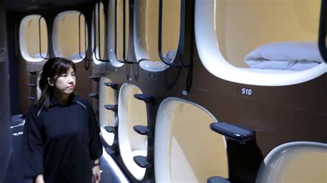 If you're thinking we'll probably end up sleeping in tin cans by the year 2050, think. New women-only capsule hotel in Tokyo, Japan RAW VIDEO - YouTube