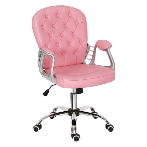 In addition to being aesthetically pleasing, brightly pink office chairs can increase productivity, reduce stress levels, and boost morale. Pink Desk chair Leather Office Chair with Mid Back Padded ...