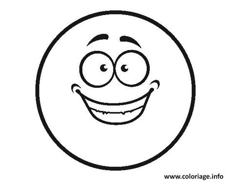 Coloriage smiley content - JeColorie.com