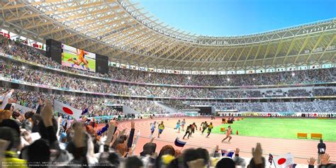 He glided into the stadium and seemed to lose control after connecting with wires attached to the roof for tv cameras. Tokyo 2020; New design Olympic Stadium unveiled ...
