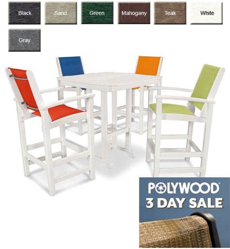 Home bazar resort occasional lounge chair (6. POLYWOOD® 5 Piece Coastal Bar Set | OutdoorPolyFurniture