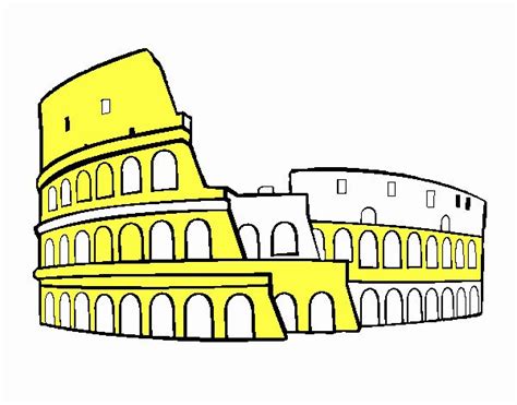 El coliseo es un icono de roma y es muy fácil. Coliseo De Roma Para Colortear / Dibujo color Coliseo ...