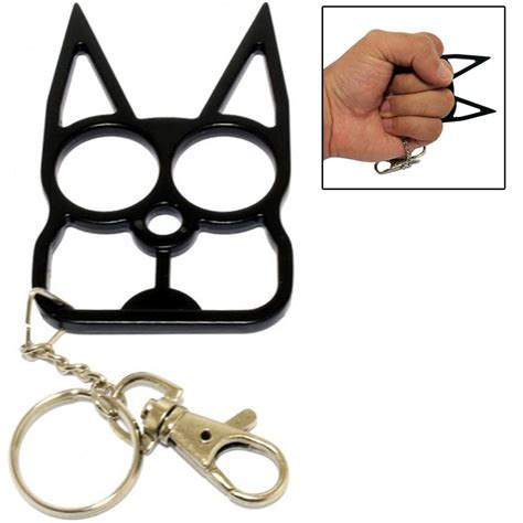 It is a personal protection tool designed. Cat Self-Defense Keychain Knuckle Weapon Black - The Home ...