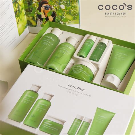 → giveaway at 5000 subscribers for korean & japanese cosmetics ! Set dưỡng Trà Xanh Innisfree Green Tea Balancing Skin Care ...