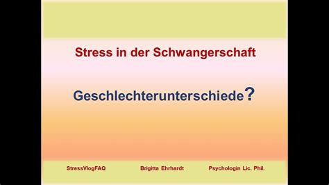 Die schwangerschaft (fachsprachlich auch gestation oder gravidität, lateinisch graviditas) ist der zeitraum, in dem eine befruchtete eizelle im körper einer werdenden mutter, genannt schwangere, zu einem kind heranreift.die schwangerschaft bei menschen dauert bei normalem verlauf von der befruchtung bis zur geburt durchschnittlich 38 wochen, mit einer schwankungsbreite von mehreren wochen. Stress in der Schwangerschaft: Geschlechterunterschiede ...