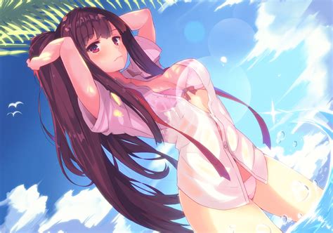 You can also upload and share your favorite ecchi anime hd ecchi anime hd wallpapers. bikini breasts brown hair cleavage long hair mikususannda ...