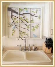 Marked with above kitchen sink cabinets plus nice kitchen. diy fake window over kitchen sink - Google Search | Fake ...