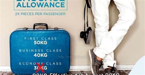 Malaysia airlines (mas) is reducing its free baggage allowance for domestic flights from 30kg to 20kg from august 2018. Malaysia Airlines New Baggage Allowance For Domestic ...
