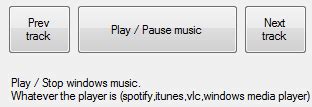 Console.writeline(press any key to continue.); How to play, pause music or go to next and previous track ...