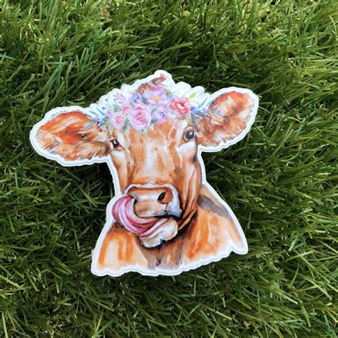 Check spelling or type a new query. Floral Cow Waterproof Sticker Hydro Flask Water Bottle ...