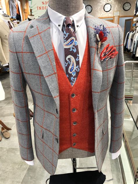 Get customize mens suits for your special occasion, slim fit gents suits with perfect fitting guranttee are available at uomo attire, we customize suits as per body shape with italian cut. Buy Gray Slim Fit Plaid Suit by GentWith.com with in 2020 ...