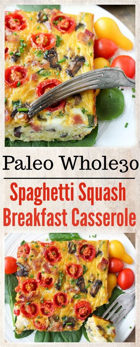 Best heart healthy breakfast casserole from healthy breakfast casserole. This Paleo Whole30 Spaghetti Squash Breakfast Casserole is hearty, packed with veggies, and a ...