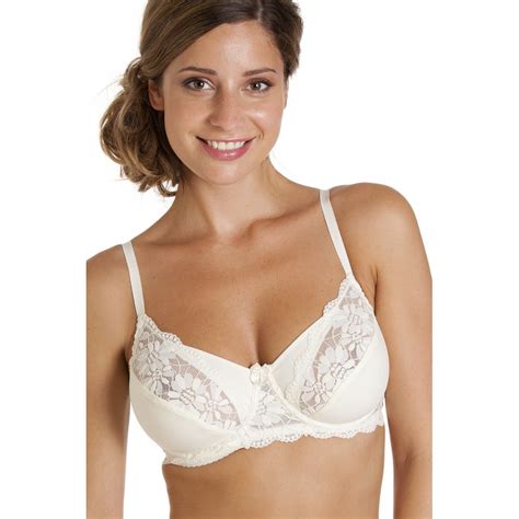 A note on bra cup sizes. Ladies Camille Ivory Lingerie Womens Full Cup Underwired ...