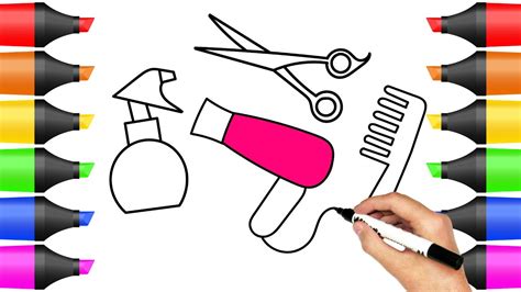 Select a color zoner green explosive black rock on blue untamed turquoise air head pink ruthless red plum perfect sultry silver glitter iced out pink flamingo gunmetal gunmetal & roses. How to Draw Accessories for Hair Coloring Pages Set Barber ...