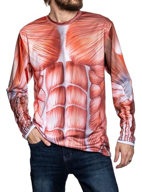 Anatomy back man illustrations & vectors. Mens Long Sleeve Human Anatomy Costume Shirt | Costume ...