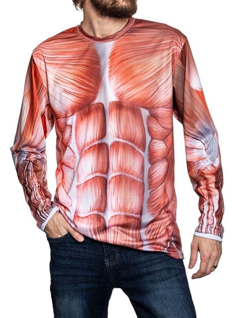 The back is subdivided into the upper, middle, and lower back. Mens Long Sleeve Human Anatomy Costume Shirt | Costume ...