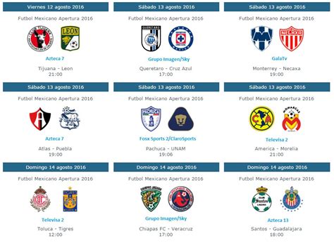 Desde las 5 de la mañana hasta las 8 de la noche. Programacion en Television de jornada 5 del futbol ...