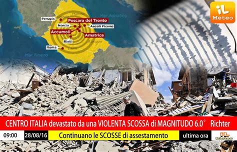 Terremoto Centro ITALIA: gli AGGIORNAMENTI meteo per le ...