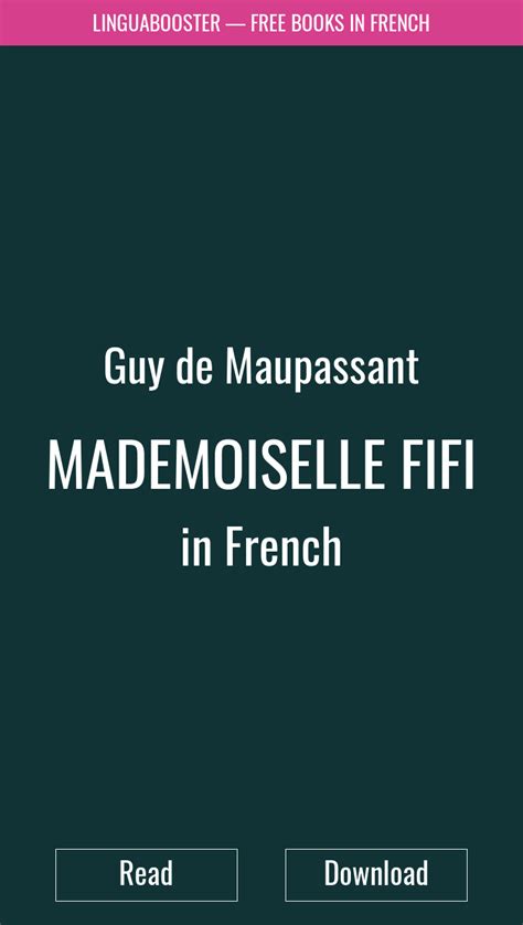 ᐈ Mademoiselle Fifi in French: Read the book online, Download PDF, FB2 ...