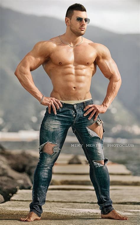 online1138 = smileyface lara's muscles. Pin by Nae Tsm2 on Distressed / Ripped Jeans | Muscle men ...