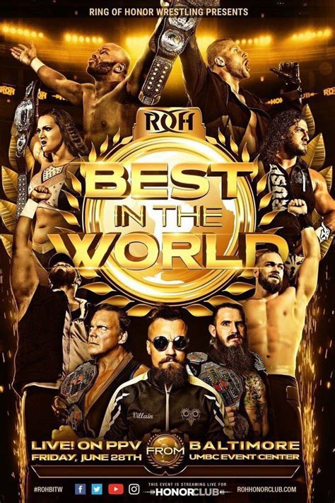 But which are the best movies on disney plus? ROH - Best in the World (June 28th, 2019) - Wrestling ...