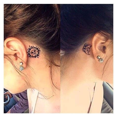 Check spelling or type a new query. Sun/moon behind ear tattoos. | Behind ear tattoos, Sun ...