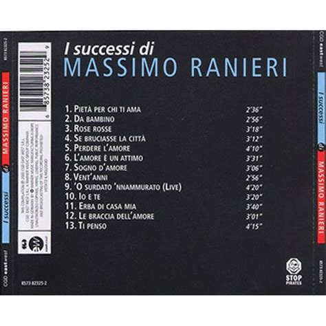 Jun 08, 2021 · massimo ranieri regala una serie di esibizioni intramontabili, tra cui quella di perdere l'amore, uno dei suoi brani più amati dal pubblico. I Successi Di Massimo Ranieri - Massimo Ranieri mp3 buy ...