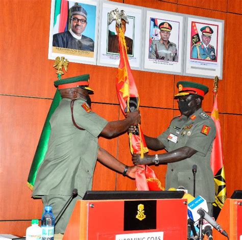 It was part of the government's plan to boost the military's efficiency in fighting. Buratai Hands Over To Attahiru As Chief Of Army Staff ...