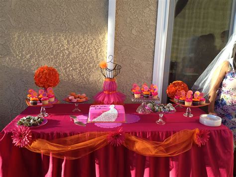 The easiest way to decorate a shower is to have all the decorations and supplies bundled together for you. Hot Pink & Orange Decor that I did for my Daughters Bridal Shower 🎀👰💍🌺 DIY Cake Plates made from ...