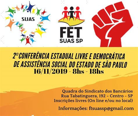 Governo sp cadastro de vacinação profissionais da educação. 2ª Conferência Estadual Livre Democrática de Assistência ...