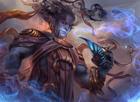 Djinn mythical creatures genies fantasy art mtg art mysterious universe mythology folklore art. Zahid, Djinn of the Lamp, an art print by Magali ...