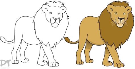 This elementary instruction will be divided into ten steps in which very simple lines will be applied. How to Draw a Lion | DrawinTime