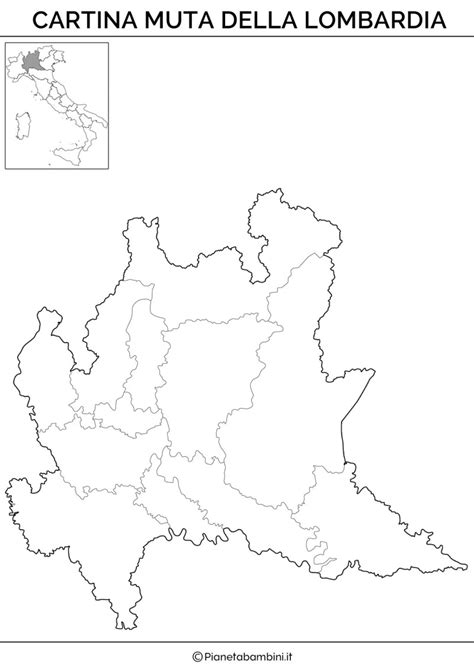 Cartina fisica lombardia da stampare. Cartina Muta, Fisica e Politica della Lombardia da ...