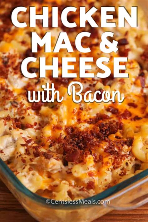 If you pair mac and cheese with a salad, you are good to go. Chicken Mac 'n Cheese with Bacon recipe - CentsLess Meals