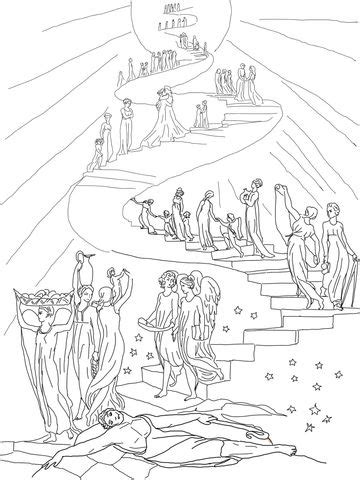 Click the jacob's ladder dream coloring pages to view printable version or color it online (compatible with ipad and android tablets). Jacob's Ladder Dream coloring page from Misc. Artists ...