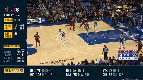 © 2021 by stats perform. NBC Sports to host alternate, sports betting-centric 76ers ...