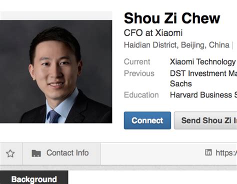 President of international @ xiaomi. Xiaomi Hires DST's Shou Zi Chew As CFO - China Money Network