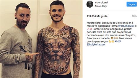 Ahora, cada vez que puede, wanda le saca fotos al brazo de su marido y lo publica en redes, con orgullo. El nuevo y espectacular tatuaje de Mauro Icardi | Marca.com